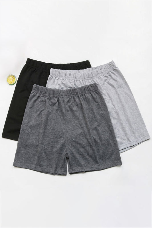 3-Pack Elastic Waist Shorts