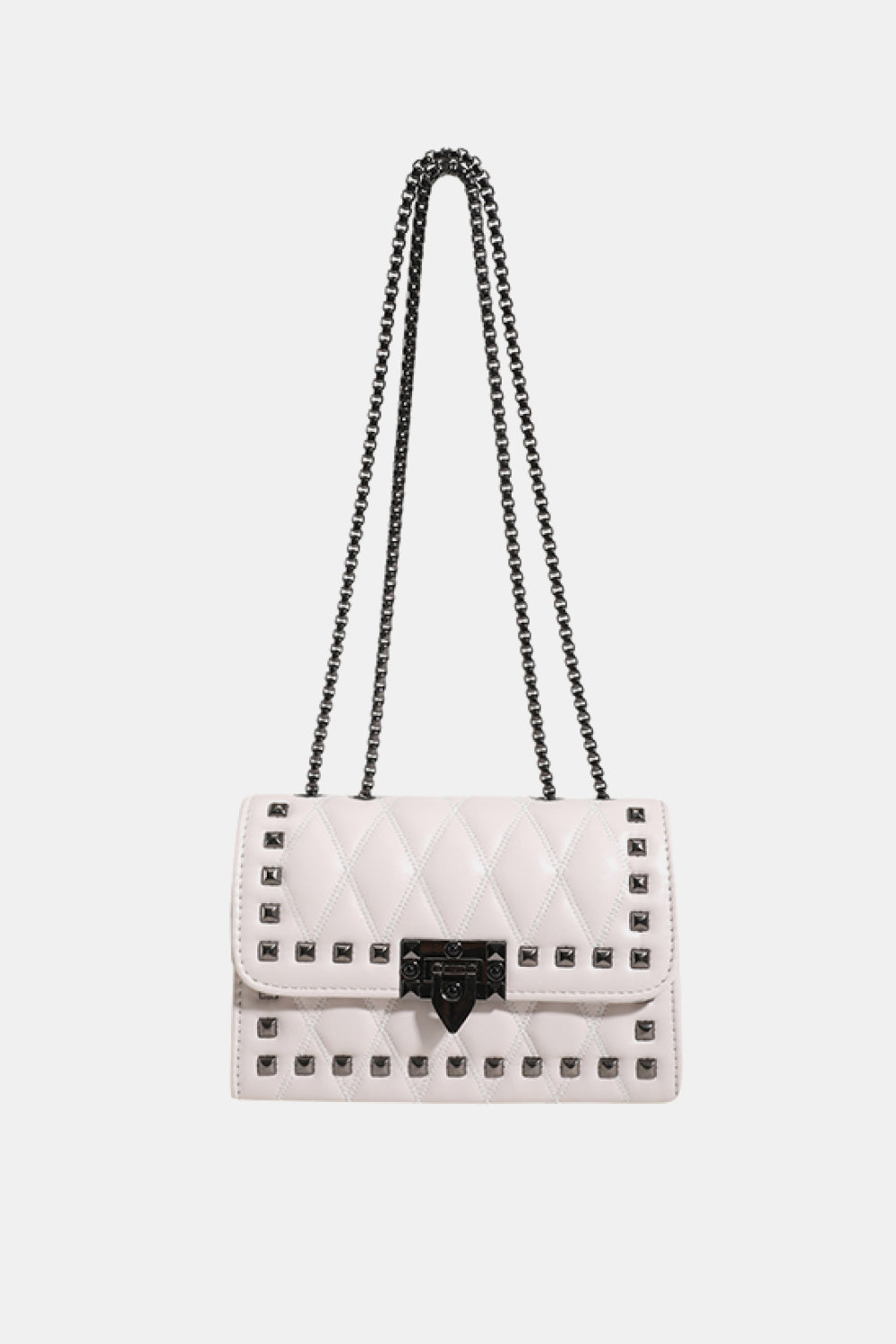 Studded PU Leather Crossbody Bag