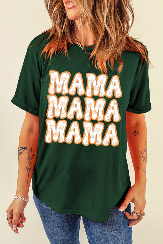 MAMA T-Shirt mit Rundhalsausschnitt und kurzen Ärmeln