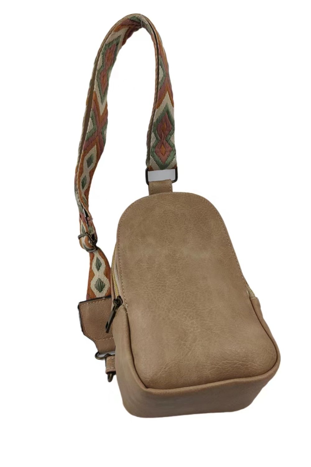 Schultertasche aus PU-Leder mit verstellbarem Riemen und zufälligem Muster