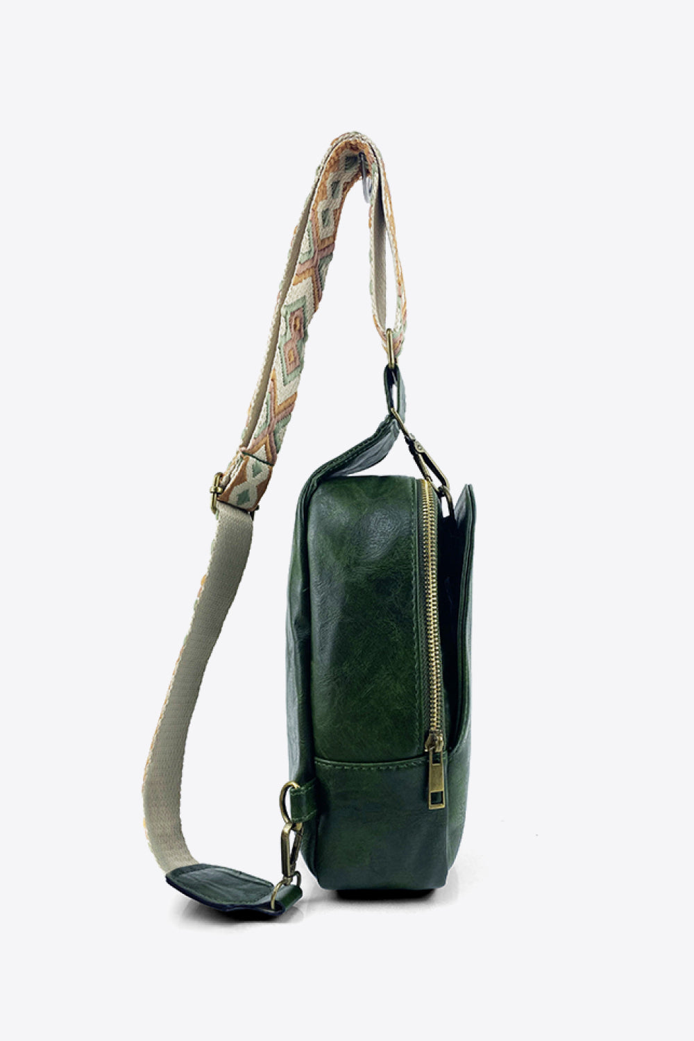 Schultertasche aus PU-Leder mit verstellbarem Riemen und zufälligem Muster