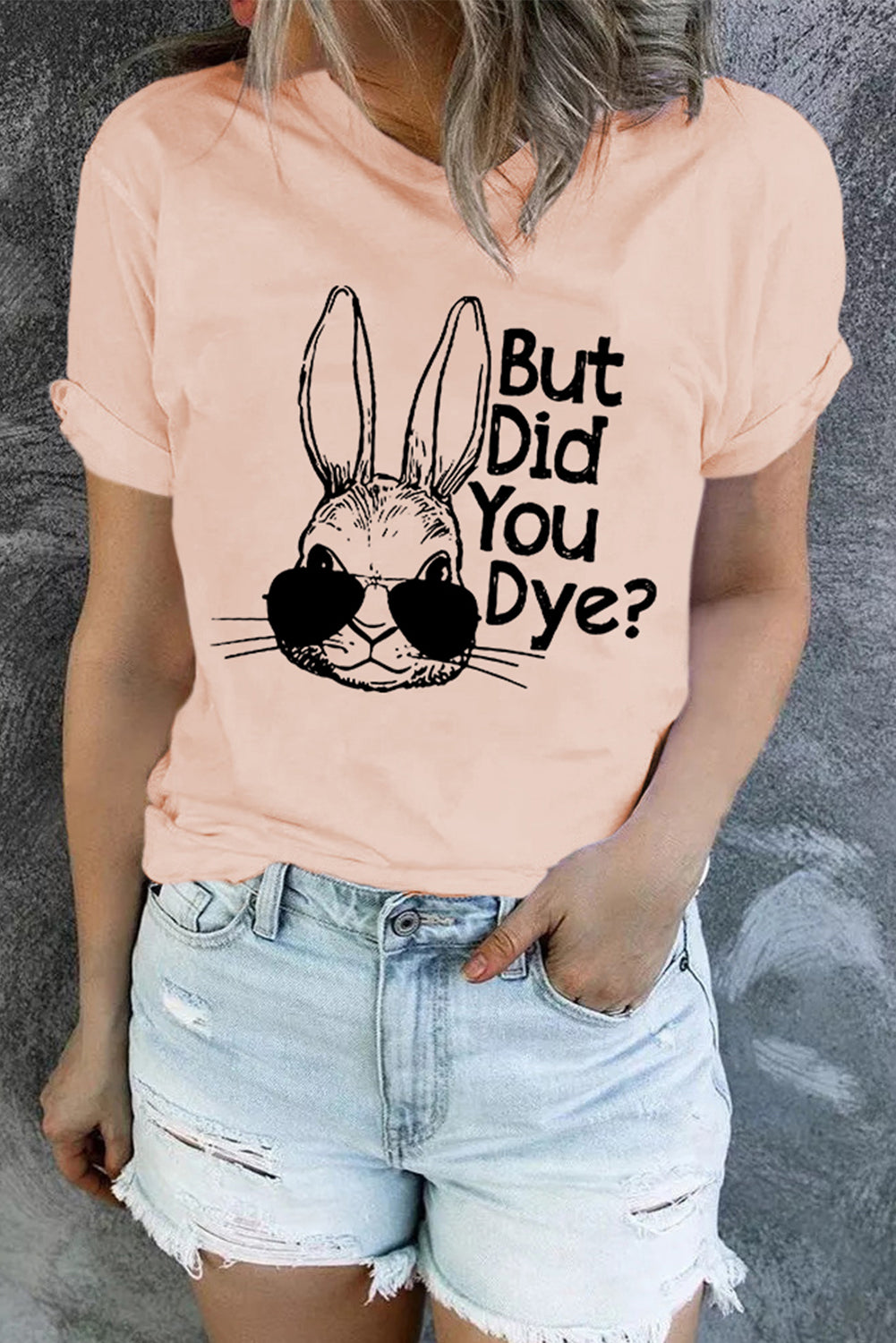 Rabbit Graphic Round Neck T-Shirt