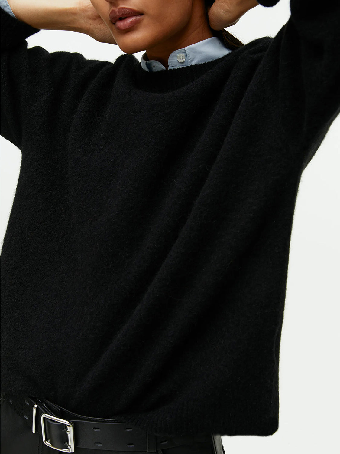 Round Neck Drop Shoulder Sweater