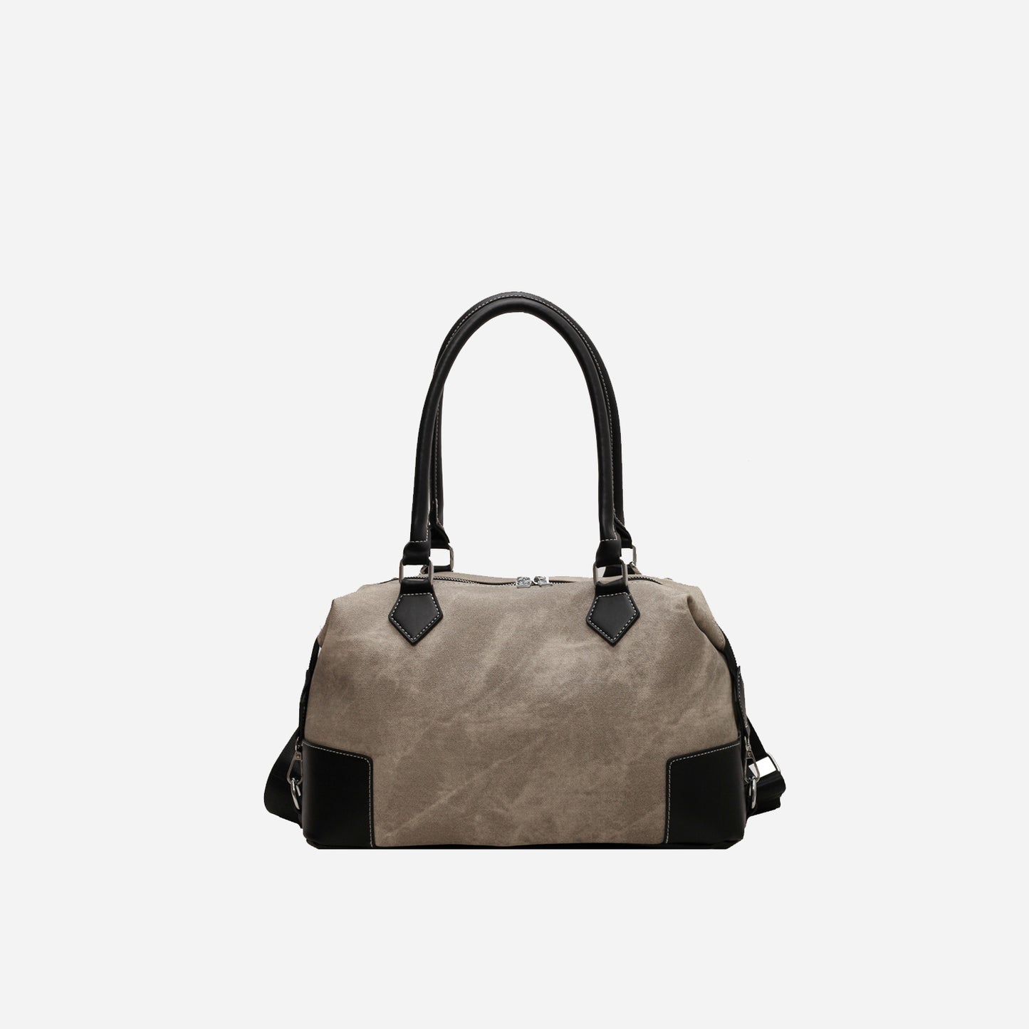 Contrast PU Leather Shoulder Bag