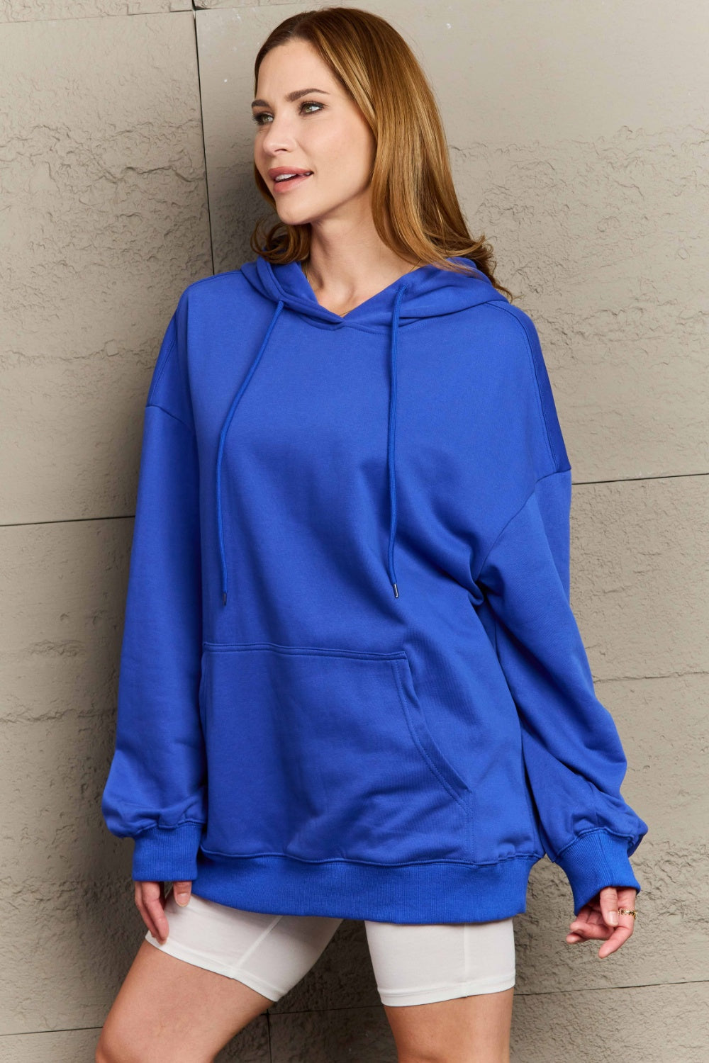 Full Size Drawstring Long Sleeve Hoodie