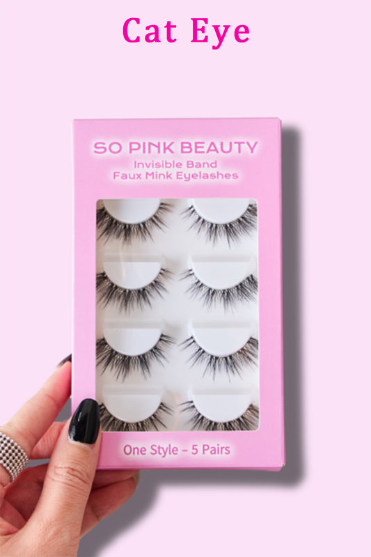 SO PINK BEAUTY Wimpern aus künstlichem Nerz, 5 Paar