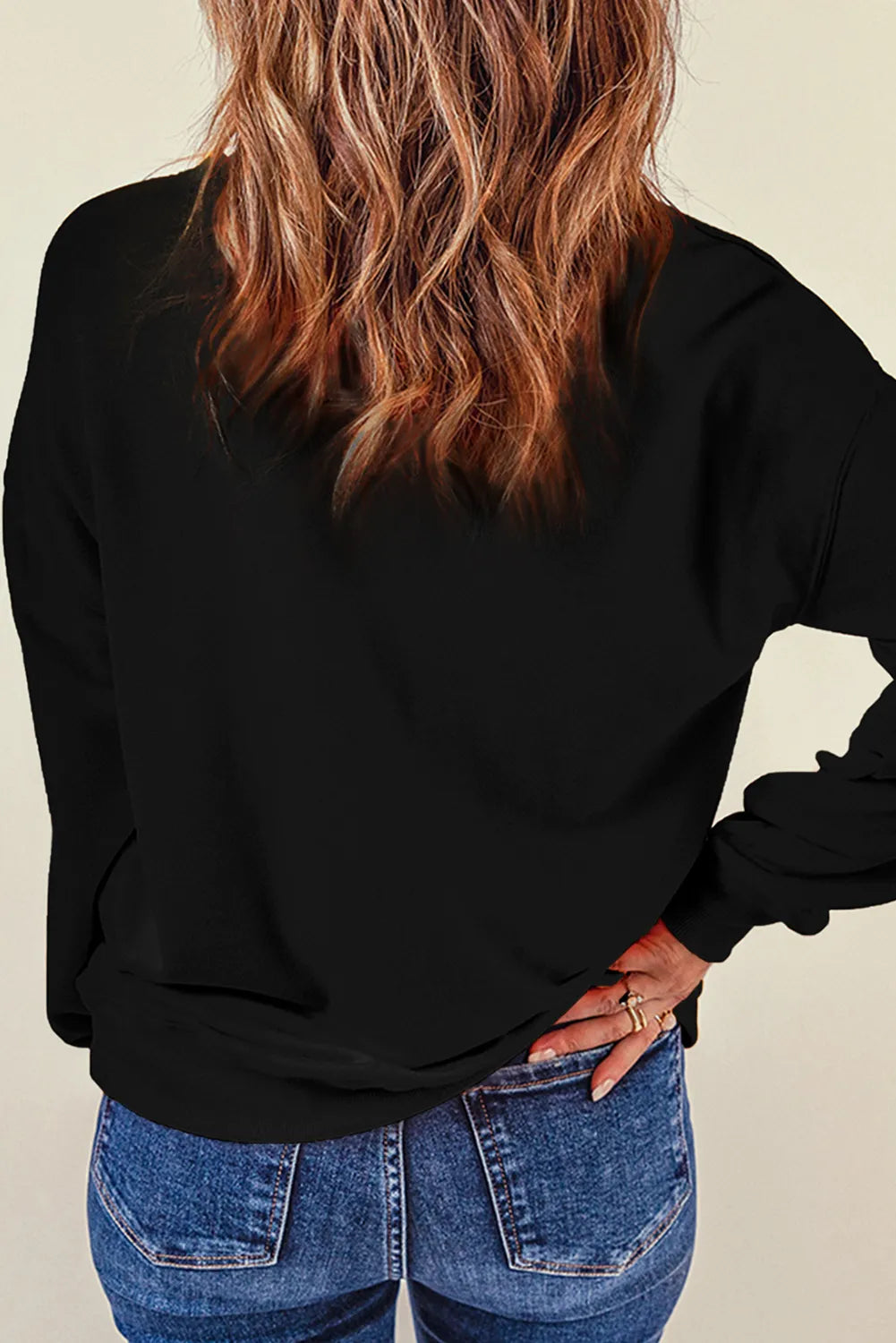 SPOOKY Round Neck Long Sleeve Sweatshirt