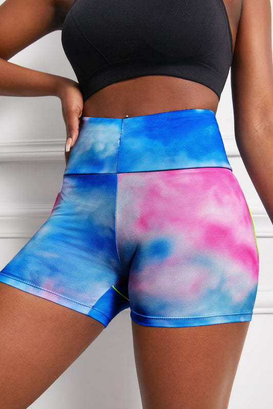 Yoga-Shorts mit breitem Bund und hoher Taille