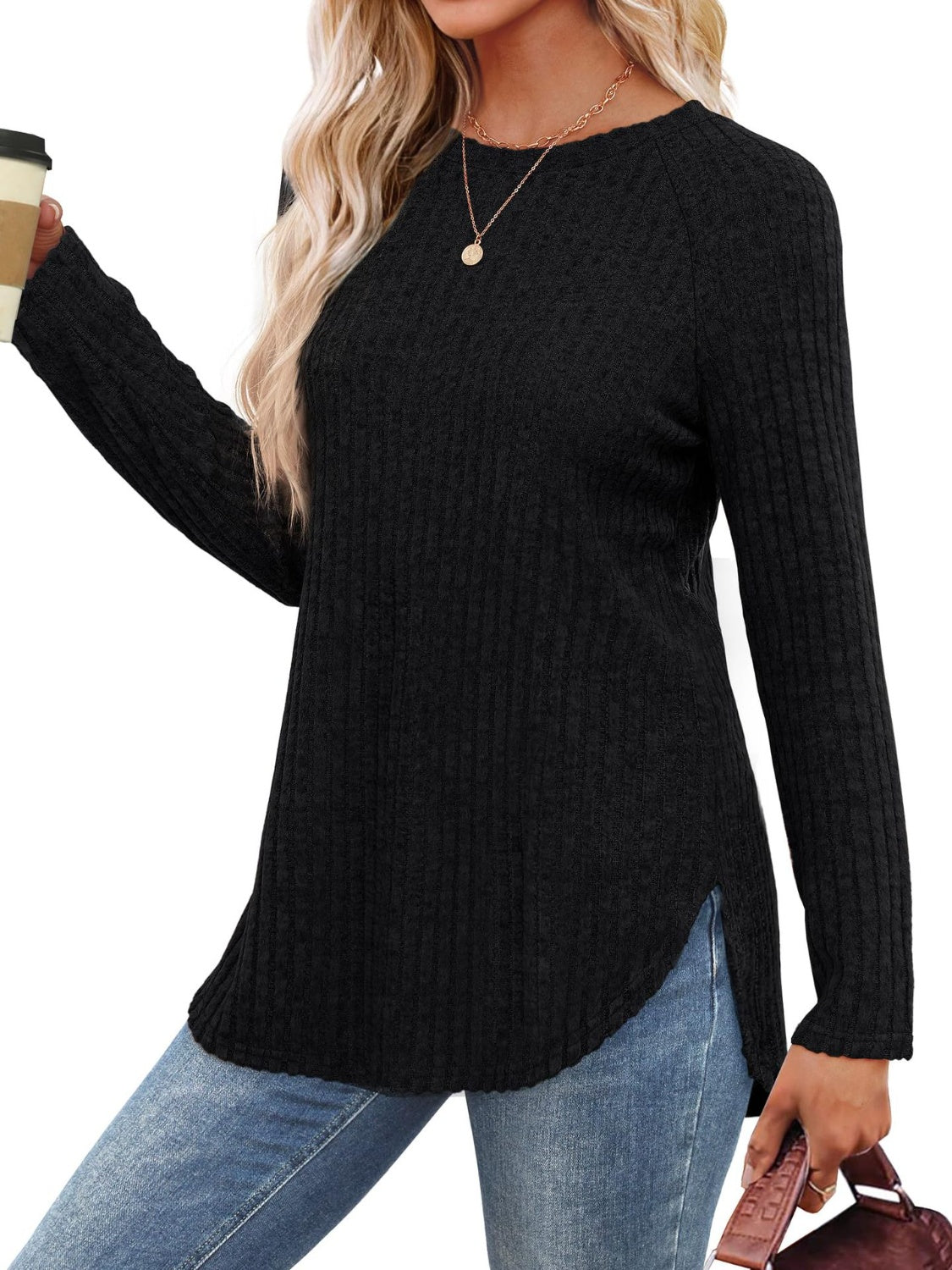 Round Neck Raglan Sleeve T-Shirt