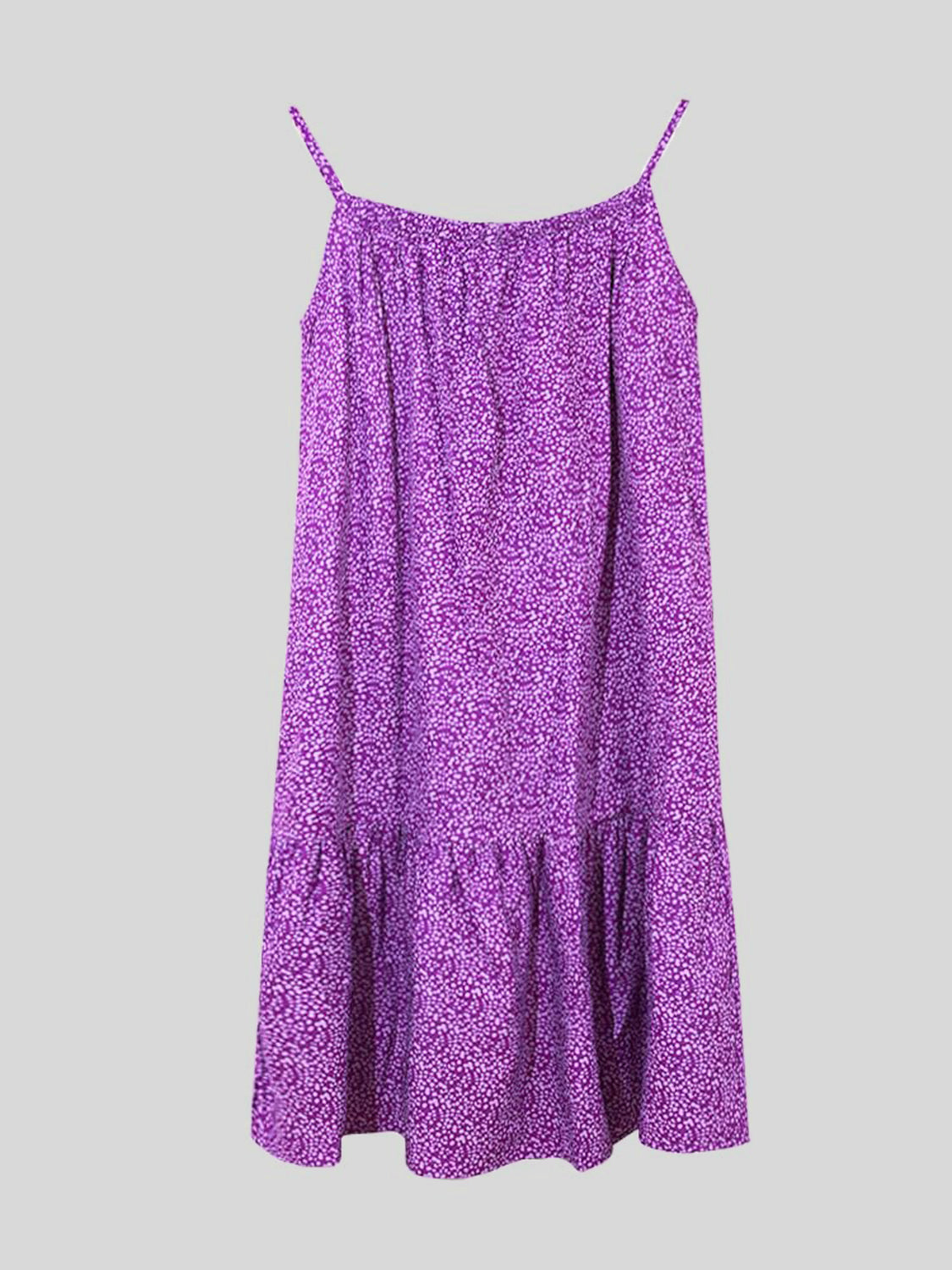 Bedrucktes ärmelloses Mini-Camisole-Kleid in voller Größe