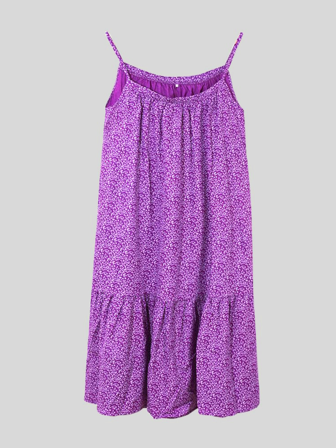 Bedrucktes ärmelloses Mini-Camisole-Kleid in voller Größe