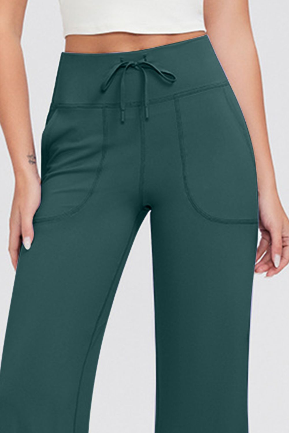 Basic Bae Full Size Drawstring High Waist Pants with Pockets