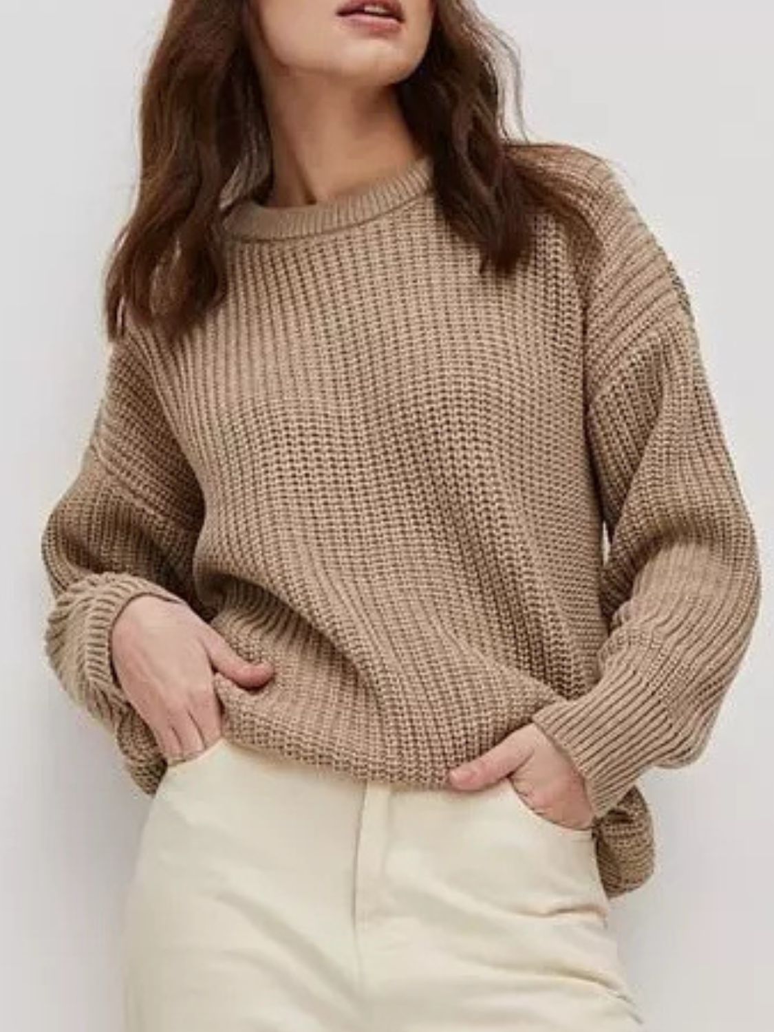 Round Neck Long Sleeve Sweater