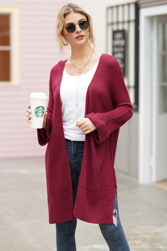 Open Front Long Sleeve Cardigan