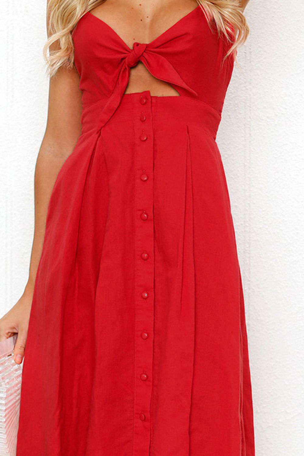 Camisole-Kleid mit Cut-outs, gesmoktem Sweetheart-Ausschnitt