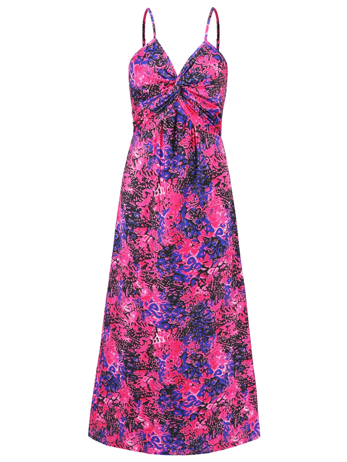 Camisole-Kleid mit V-Ausschnitt und Print