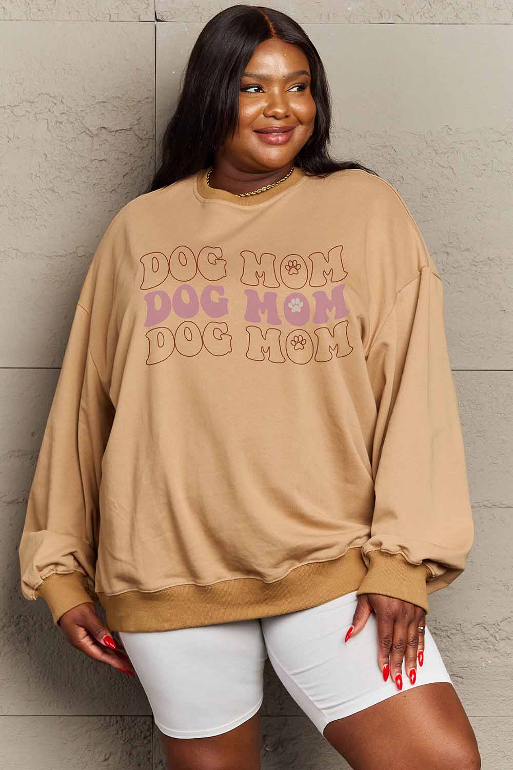 Simply Love Simply Love Full Size Graphic DOG MOM Sweatshirt