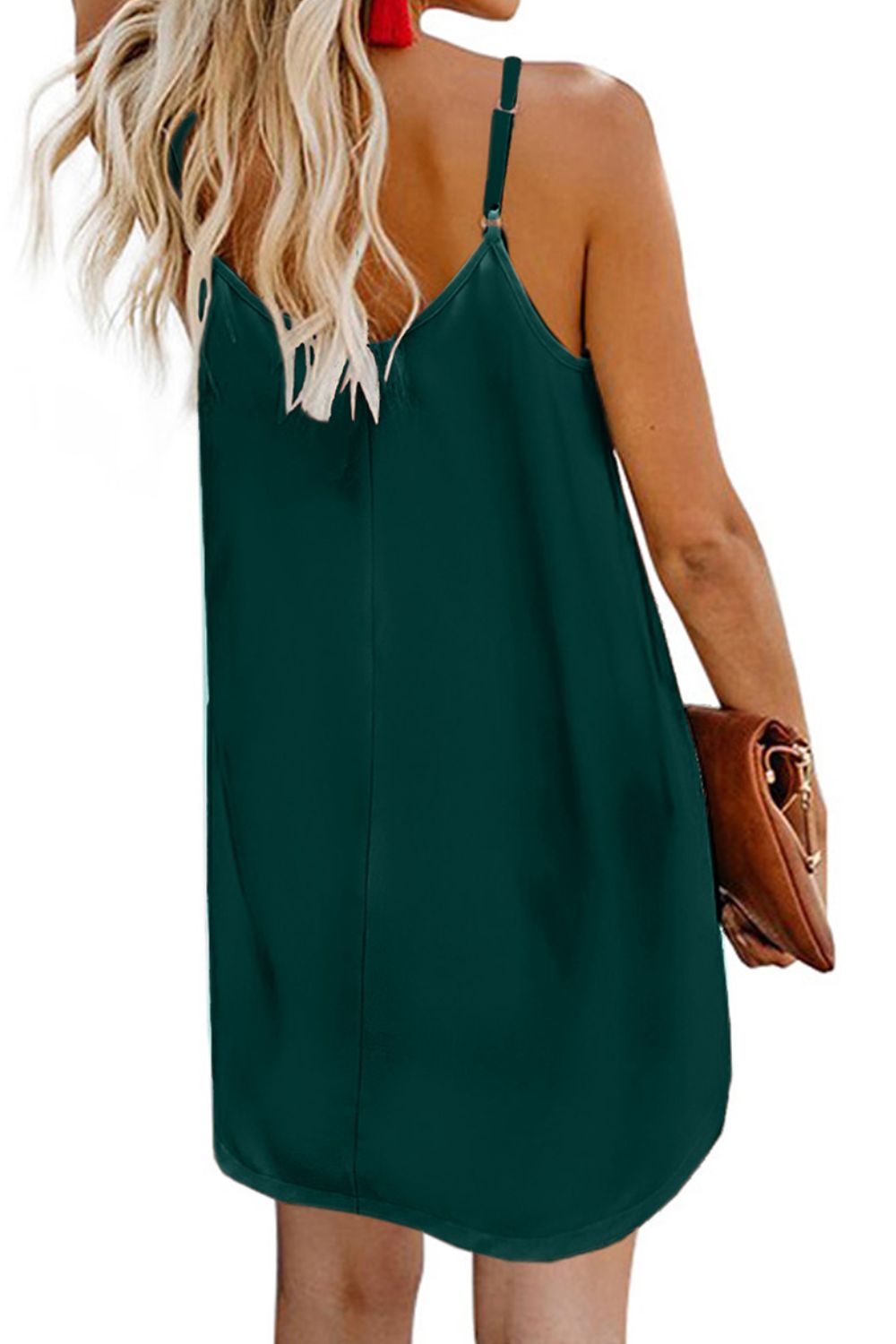 Mini-Camisole-Kleid mit V-Ausschnitt