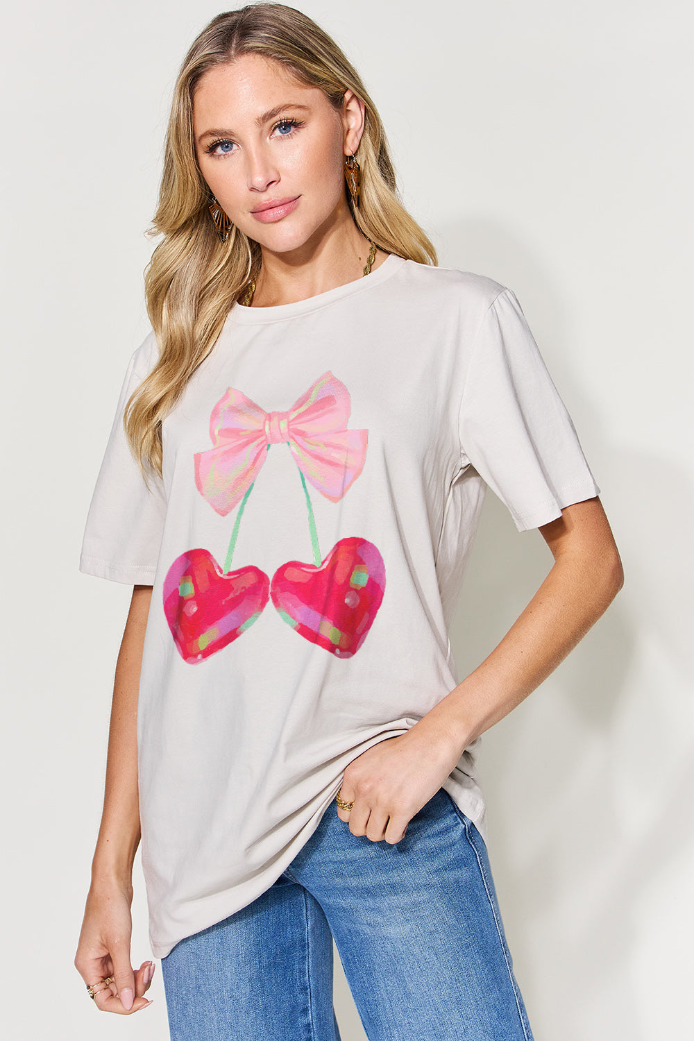 Camiseta de manga corta con cuello redondo y gráfico de tamaño completo de Simply Love