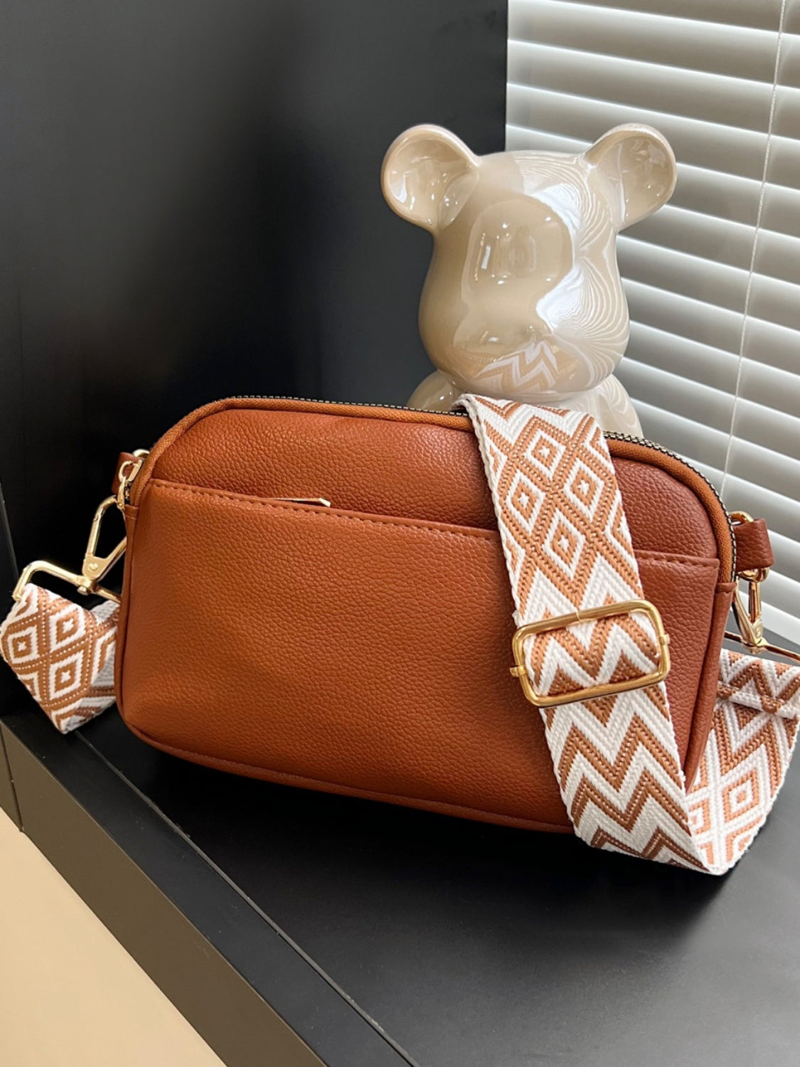 PU Leather Single Strap Crossbody Bag