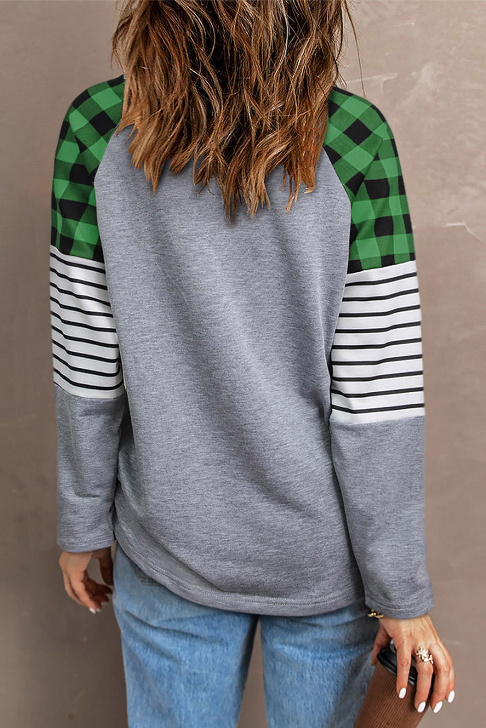 Lucky Clover Raglan Sleeve Sweatshirt