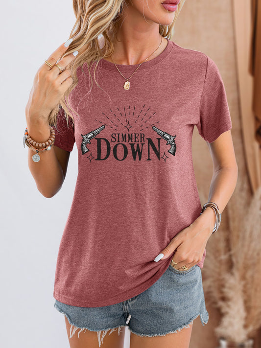 SIMMER DOWN Camiseta Manga Corta Cuello Redondo