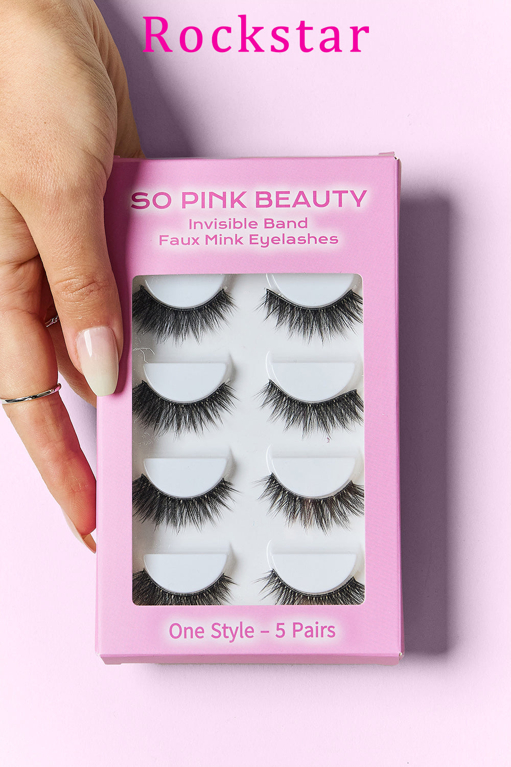 SO PINK BEAUTY Wimpern aus künstlichem Nerz, 5 Paar