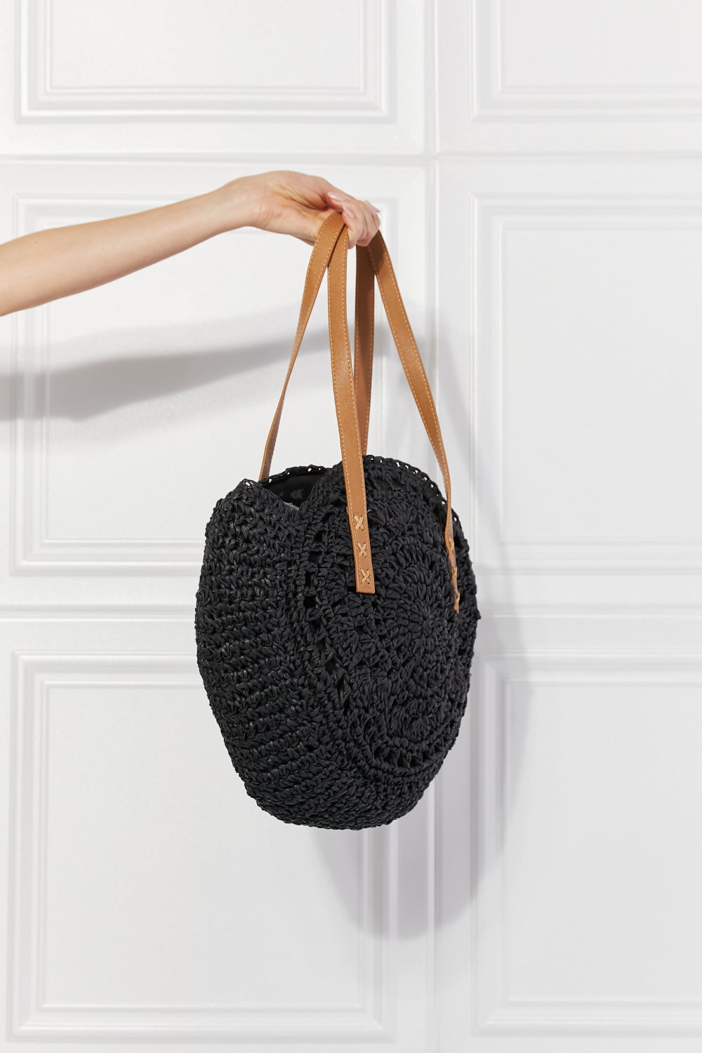 Justin Taylor C'est La Vie Crochet Handbag in Black