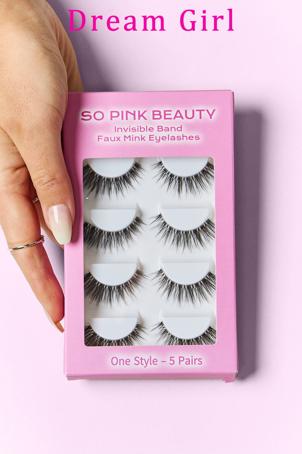 SO PINK BEAUTY Wimpern aus künstlichem Nerz, 5 Paar