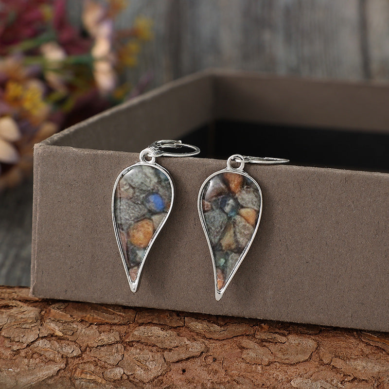 Natural Stone Dangle Earrings