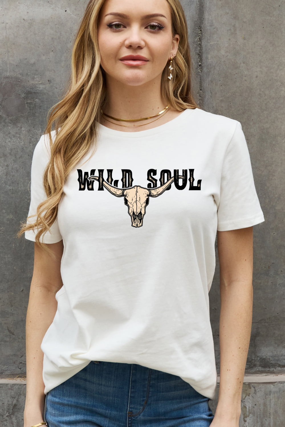 Simply Love Full Size WILD SOUL Graphic Cotton Tee