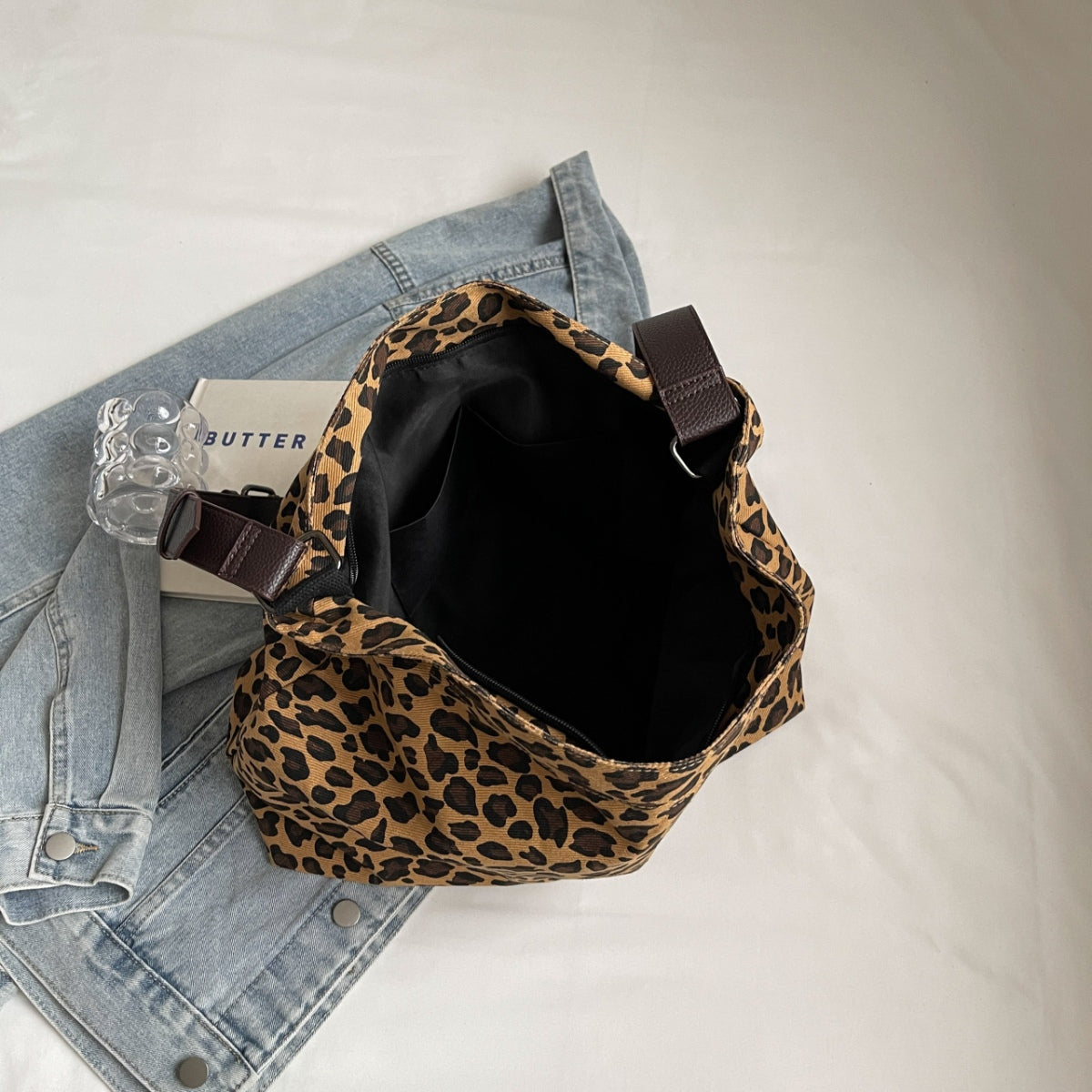 Leopard Adjustable Strap Tote Bag