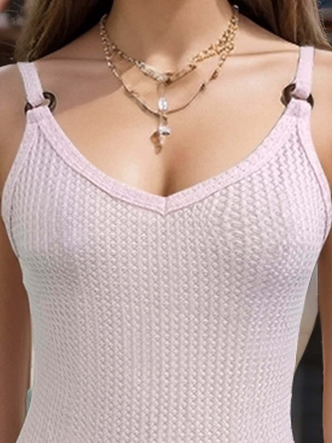 Full Size Textured Scoop Neck Cami