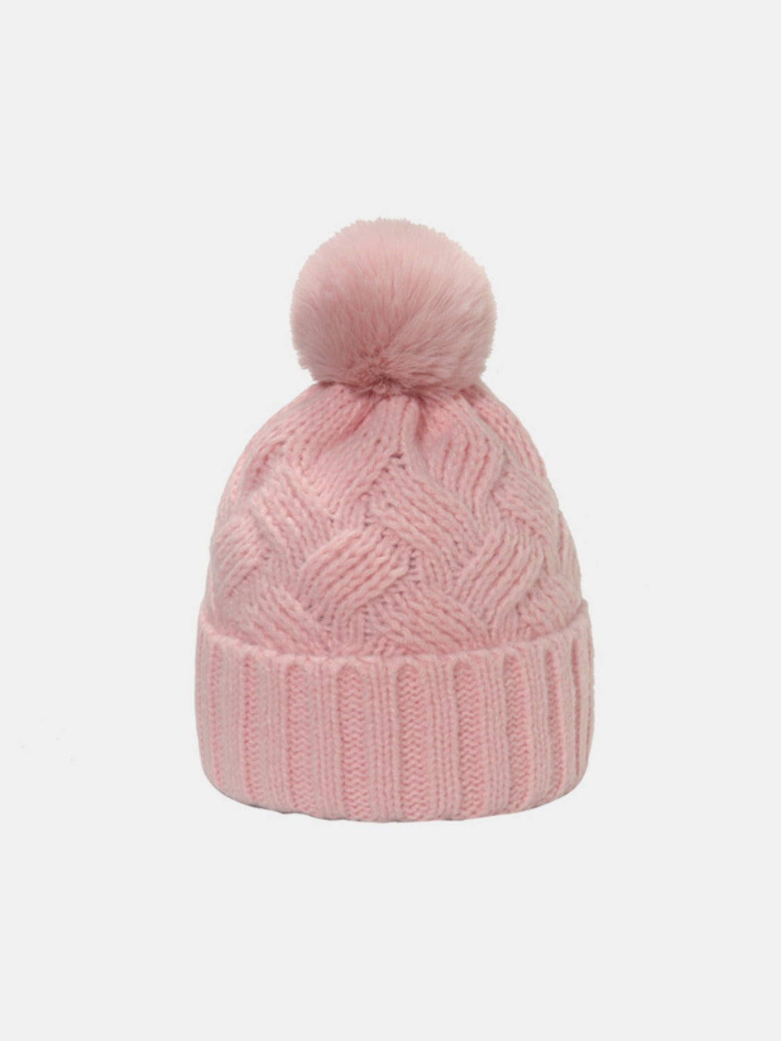 Roll Rim Cable-Knit Hat