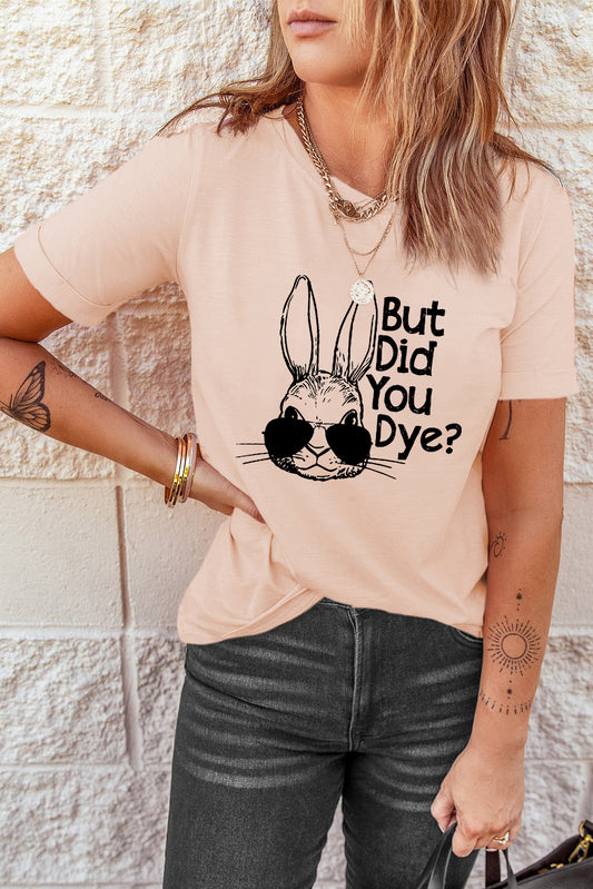 Rabbit Graphic Round Neck T-Shirt