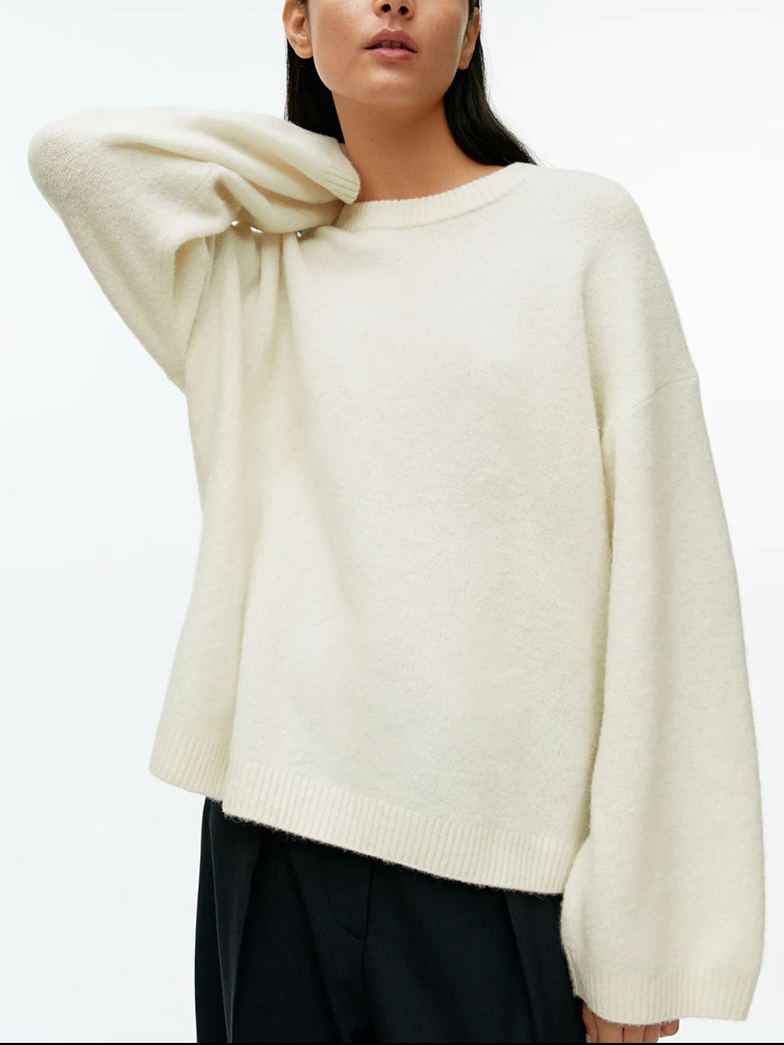 Round Neck Drop Shoulder Sweater