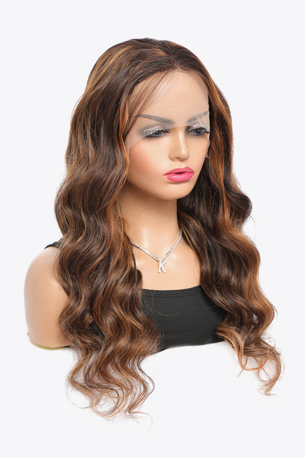 18" #P4/27 13x4 Lace Front Perücken Highlight Echthaar Körperwelle 150% Dichte