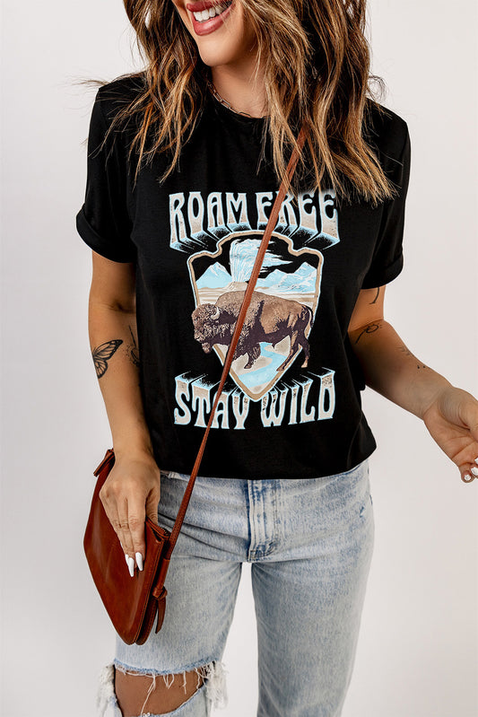 ROAM FREE STAY WILD Graphic Tee