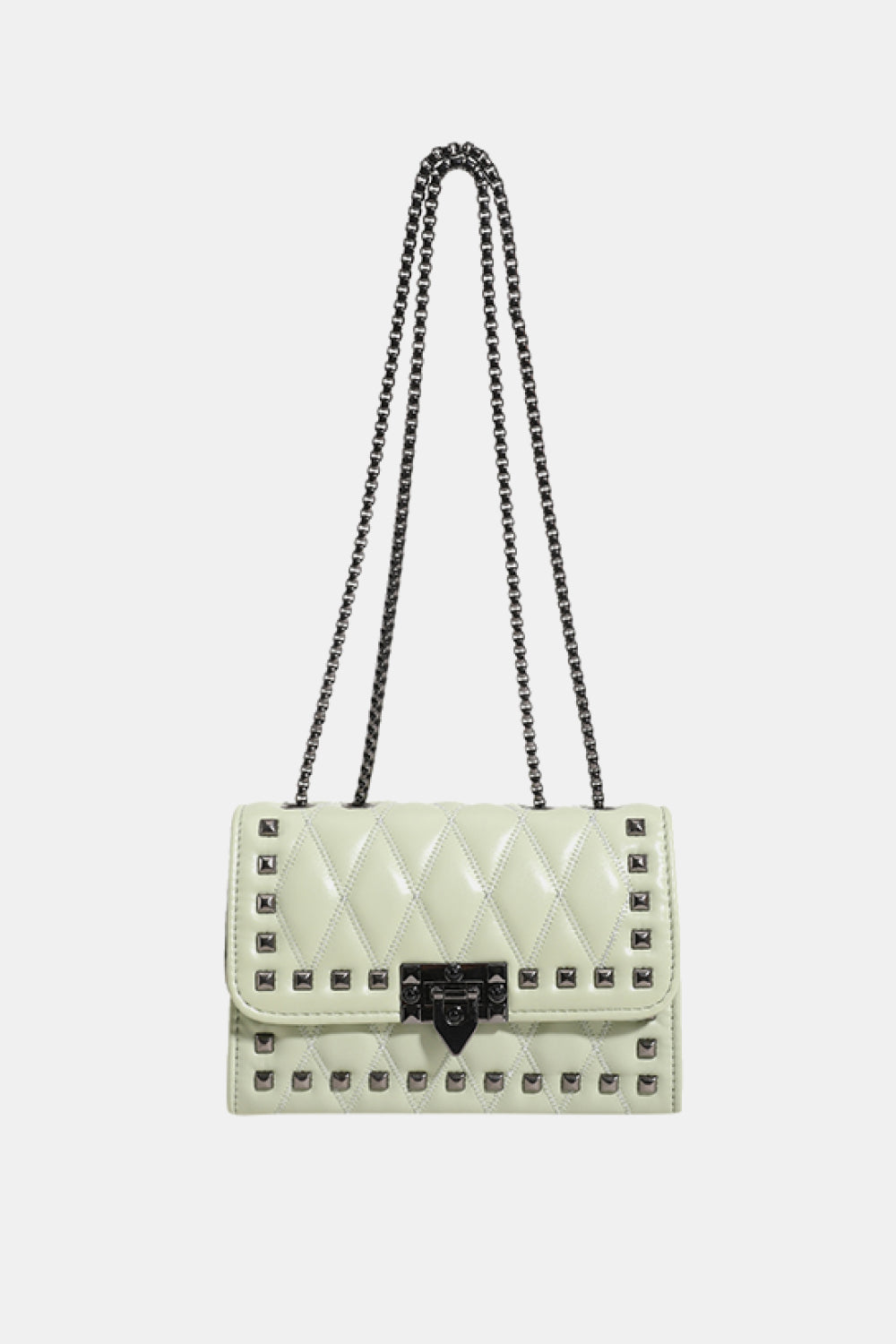 Studded PU Leather Crossbody Bag