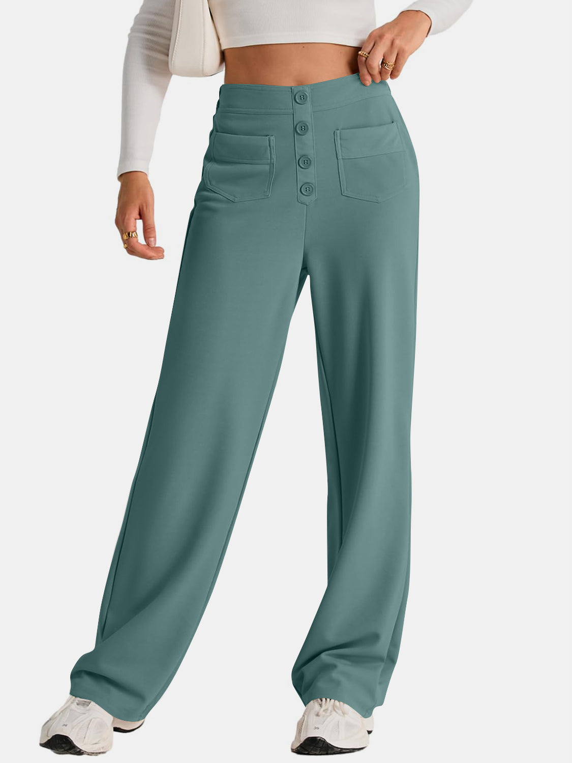 High Waist Wide Leg Pants