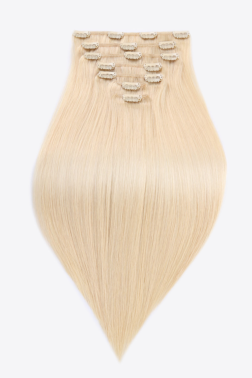 16" 110g Clip-in Hair Extensions Indian Human Hair in Blonde