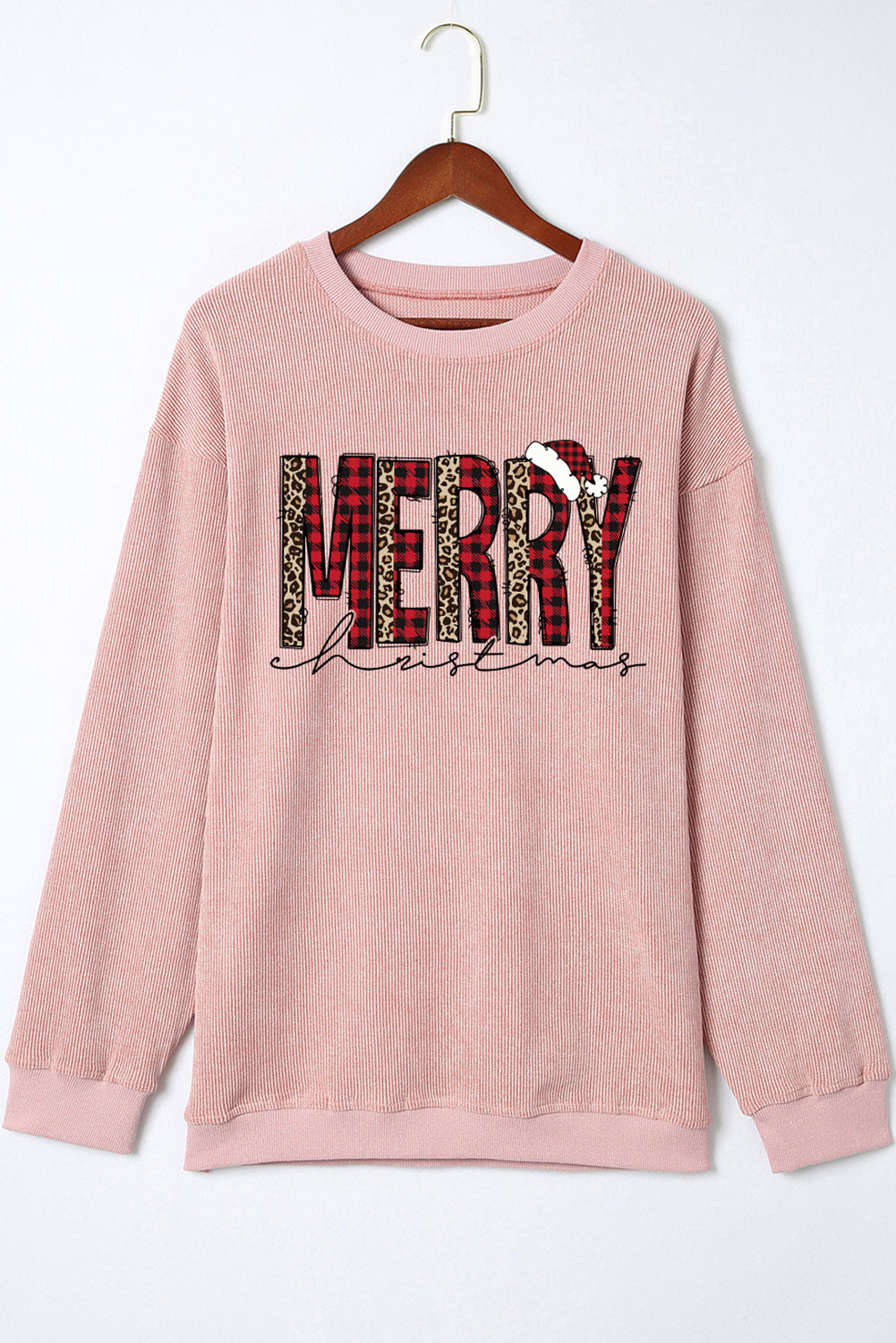 MERRY CHRISTMAS Round Neck Long Sleeve Sweatshirt