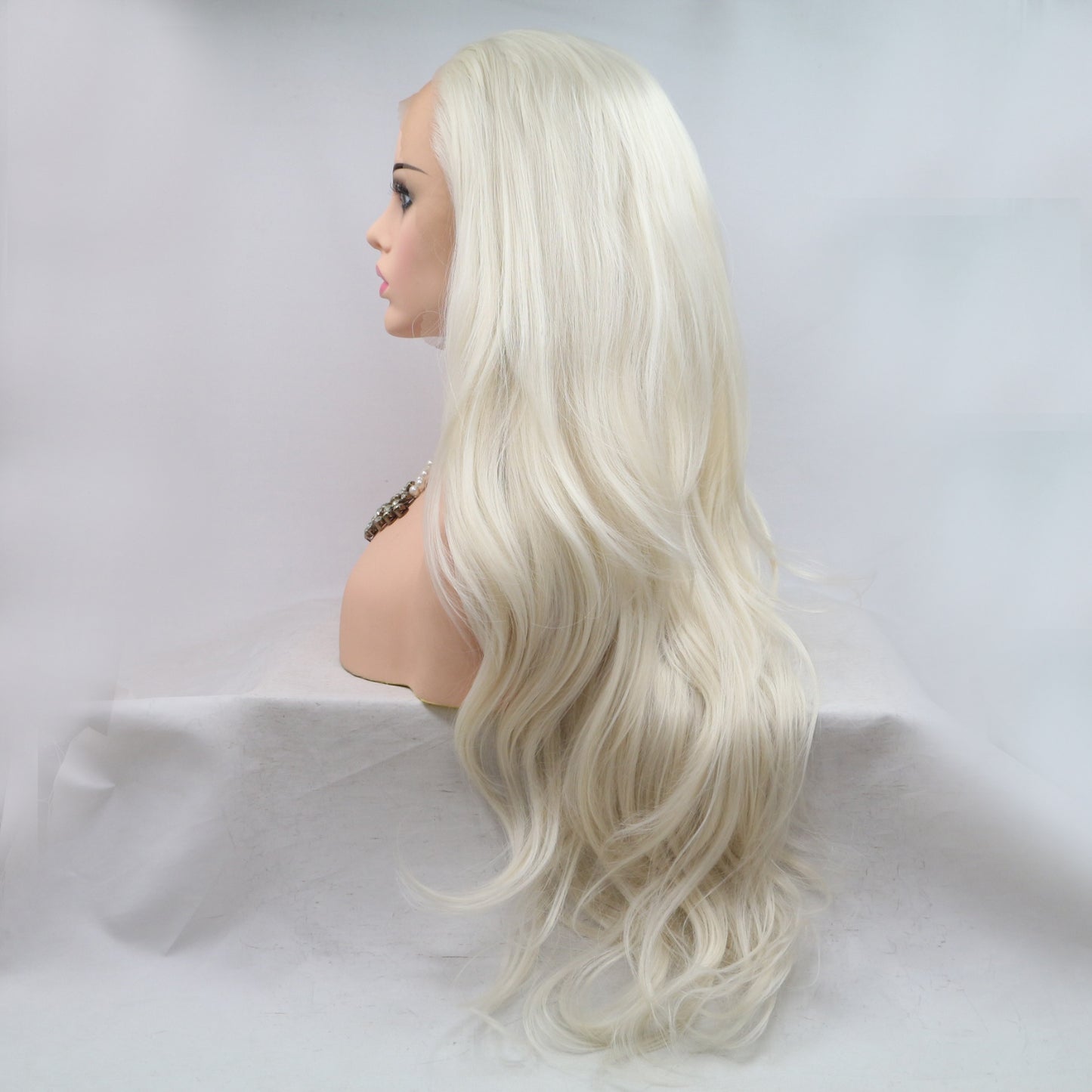 13 x 3 Zoll Lace Front Perücken Synthetisch Lang Gewellt 24 Zoll 130% Dichte