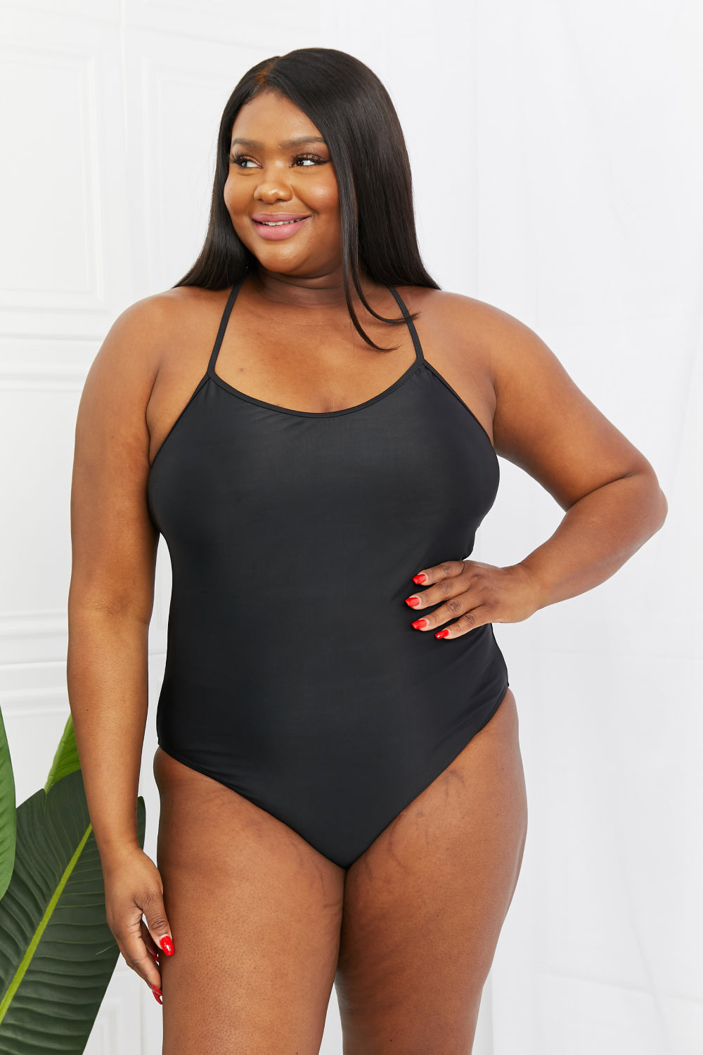 Marina West Swim „High Tide“ Einteiler in Schwarz