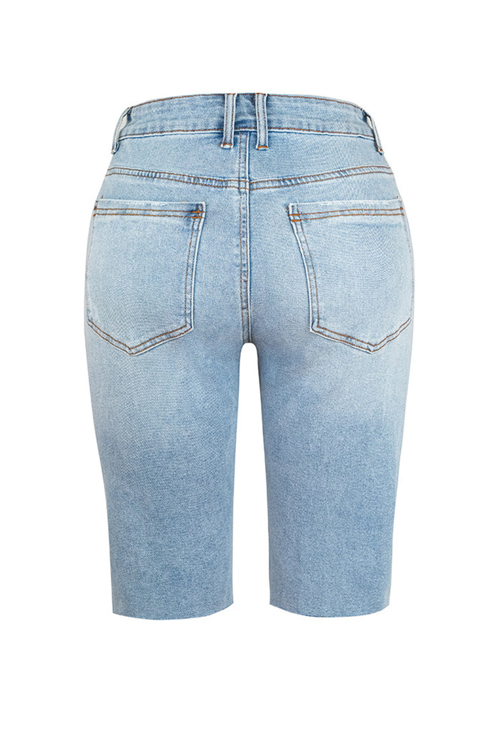 Distressed-Jeansshorts mit Taschen