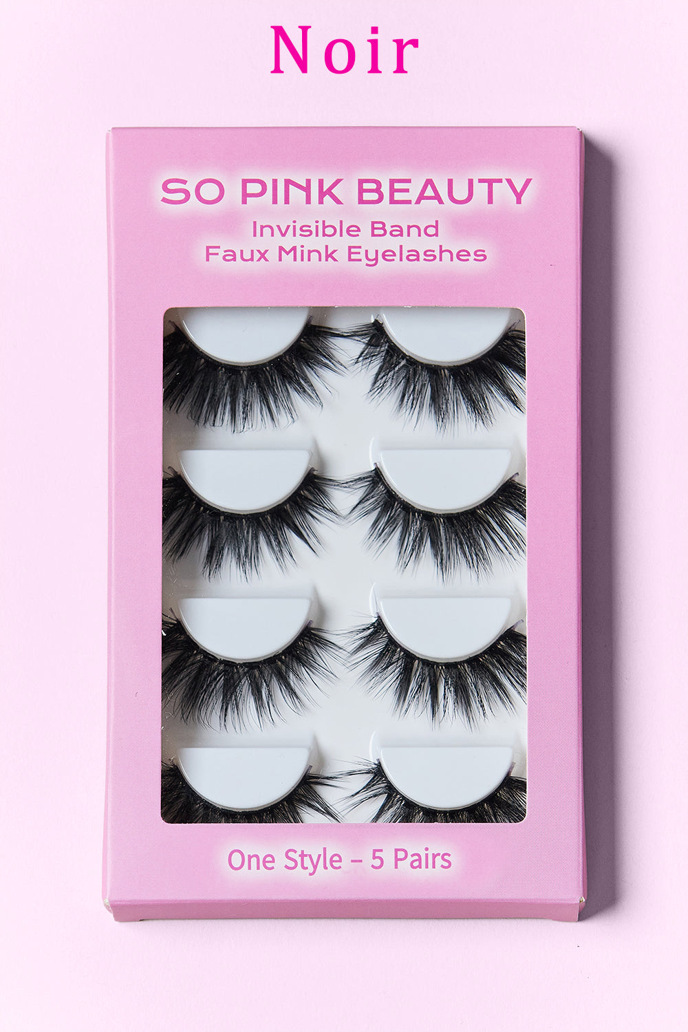 SO PINK BEAUTY Wimpern aus künstlichem Nerz, 5 Paar