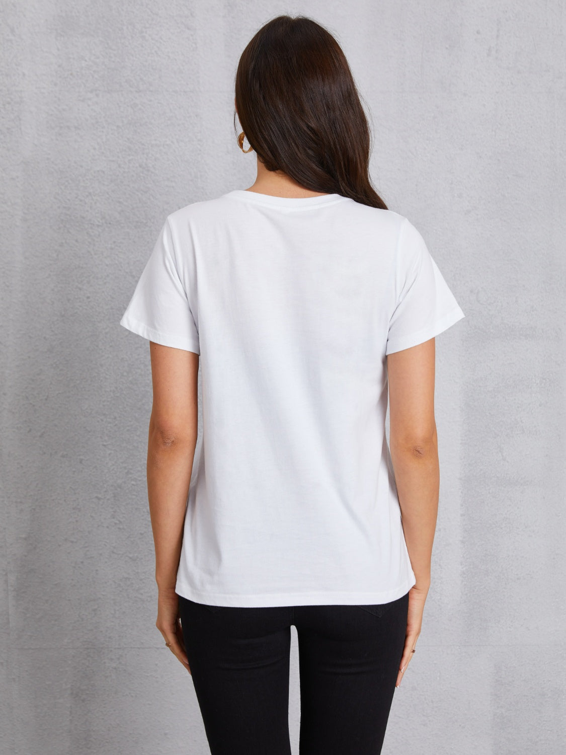 Letter Graphic Round Neck T-Shirt