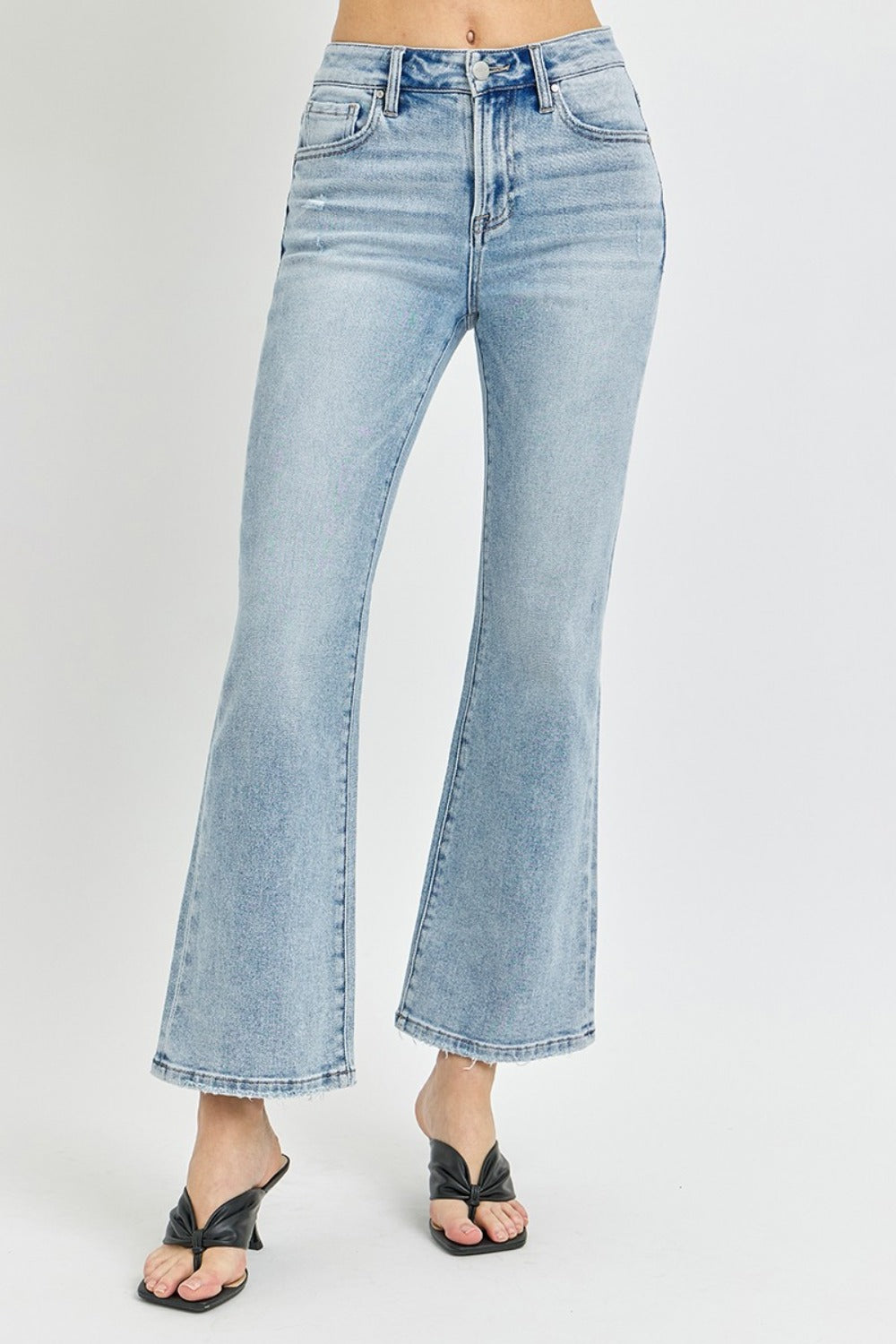 RISEN Full Size High Rise Ankle Flare Jeans