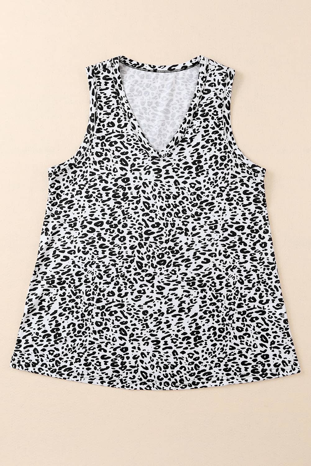 Tanktop mit V-Ausschnitt und Animalprint