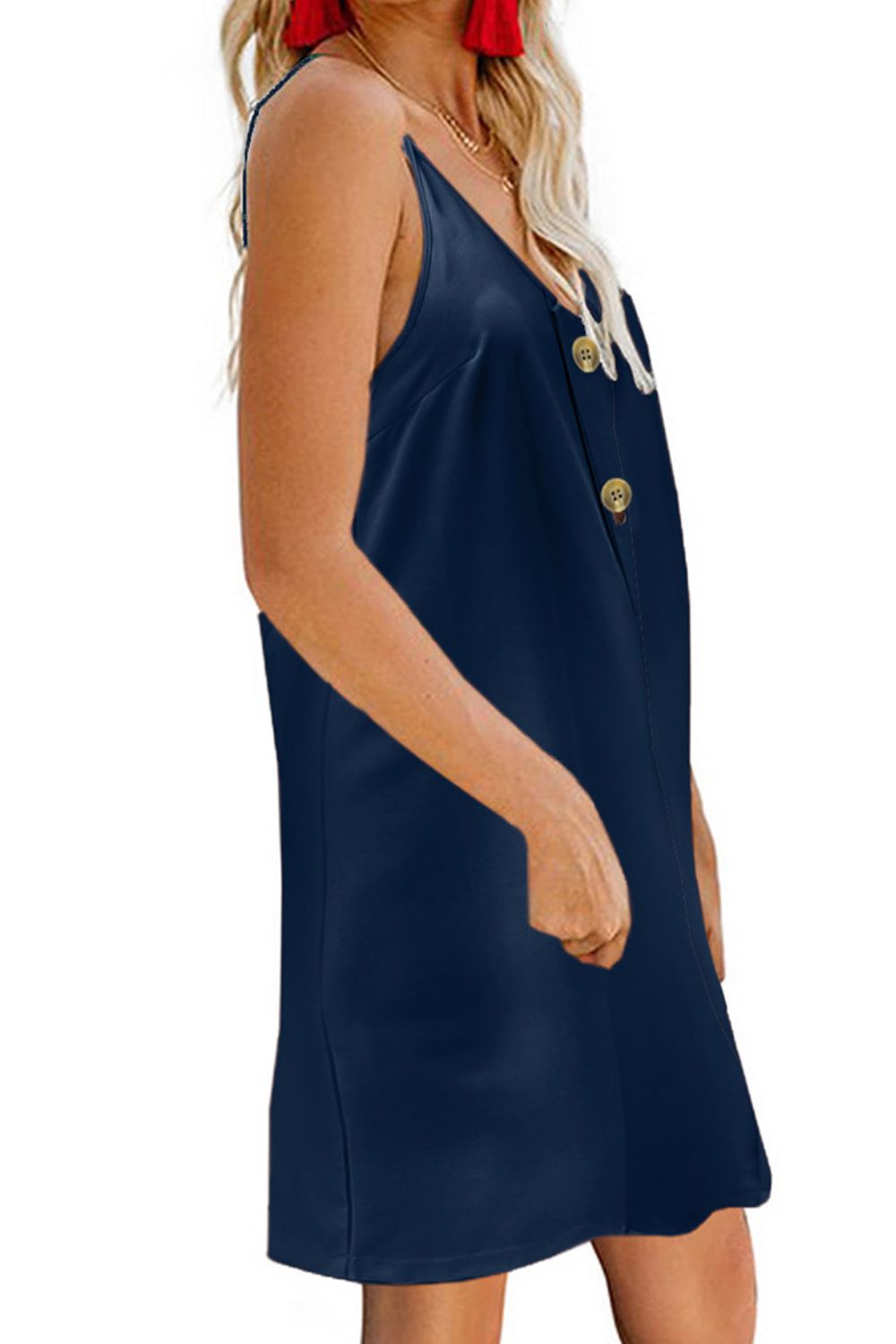 Mini-Camisole-Kleid mit V-Ausschnitt